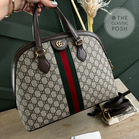 Gucci Dome Ophidia Medium Top Supreme Handle Shoulder Bag - Picture 2 of 13